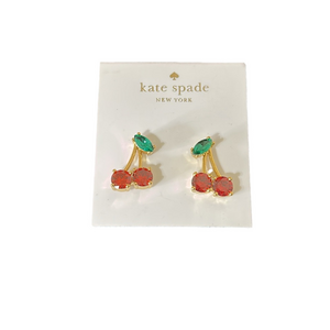 Kate Spade NWT Ma Cherie Cherry Crystal Stud Earrings
